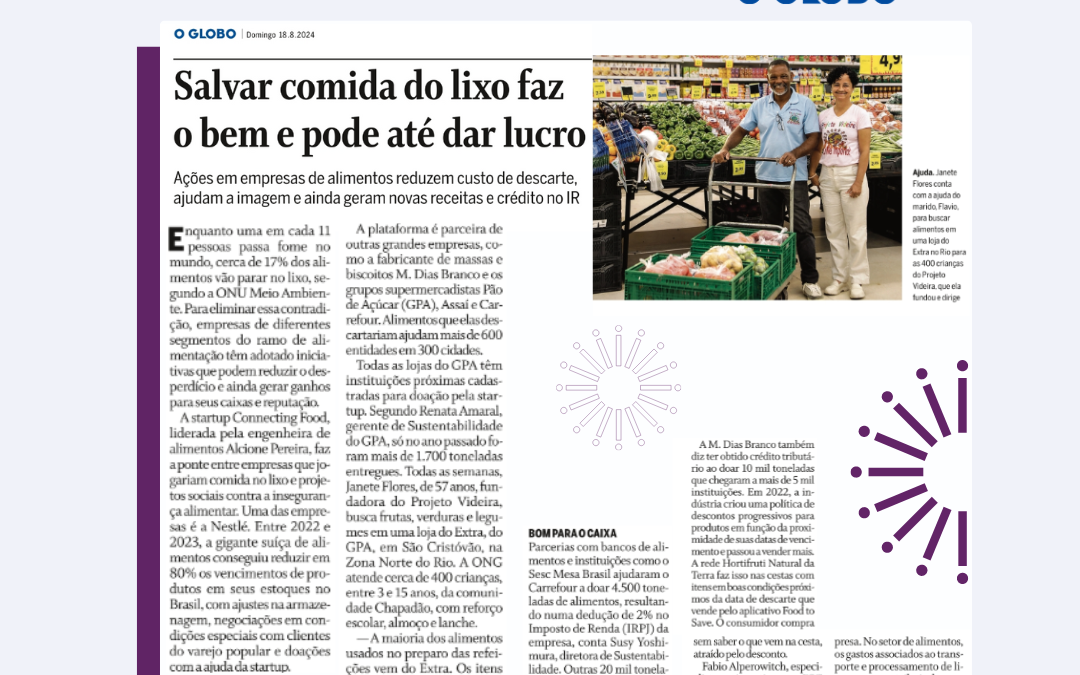 Resultado PinePR – Connecting Food e Food To Save no O Globo