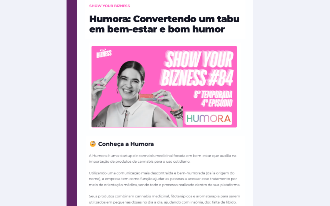 Resultado PinePR – Humora na newsletter The Bizness