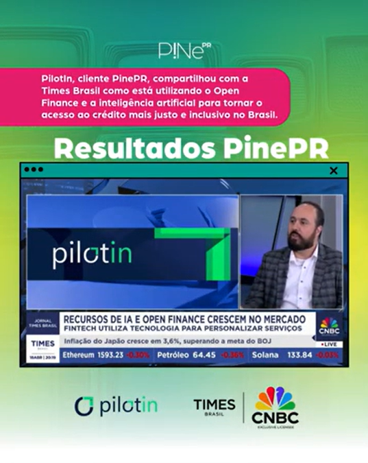 Resultado PinePR – PilotIn na CNBC